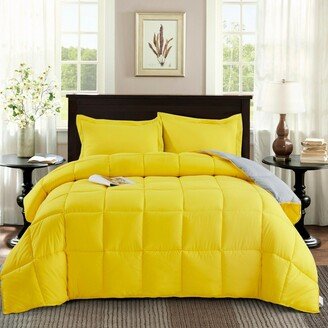 Snake River Décor Down Alternative Comforter Set 3 PCS with Shams Queen Yellow