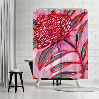 71 x 74 Shower Curtain, Botanicle No1 by Paula Mills