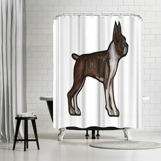 71 x 74 Shower Curtain, Boston Terrier by Sally Pattrick