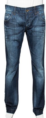 Indigo Distressed Medium Wash Denim Fit 14 Jeans L