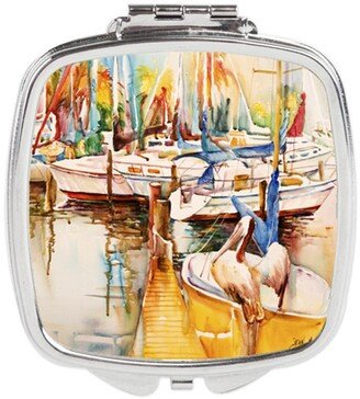 JMK1238SCM Pelicans & Sailboats Compact Mirror