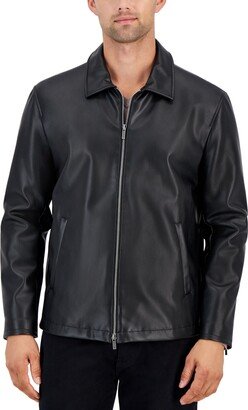 Men's Faux-Leather Jacket, Created for Macy's