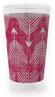 Outdoor Pint Glasses: Django Arrows Outdoor Pint Glass, Pink