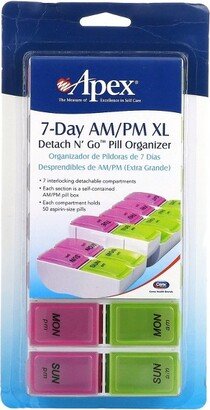 Apex 7-Day AM/PM XL, Detach N' Go Pill Organizer, 1 Pill Organizer