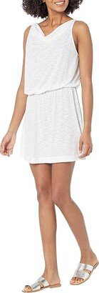 Breezy Basics Reversible Cowl Neck Dress Cover-Up (White) Women's Swimwear