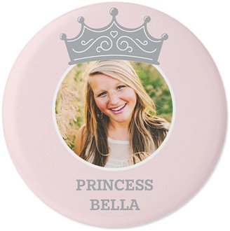 Pins: Princess Crown Monogram Pins, Large Circle, Pink