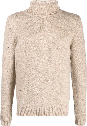 Roll-Neck Wool-Blend Jumper-AA