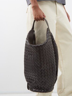 Hop Intrecciato-leather Shoulder Bag