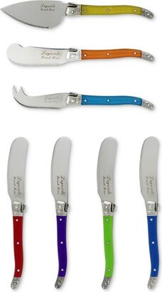 Laguiole 7-Pc. Jewel Colors Cheese Knife & Spreader Set