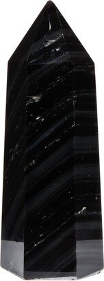 Black Obsidian Stone Point - Crystal Tower Polished Standing Decor 22