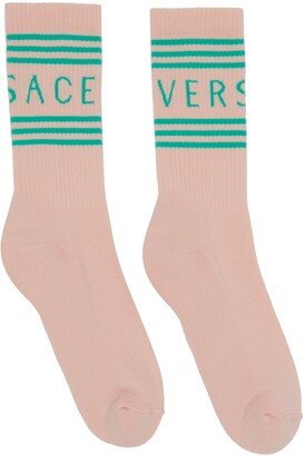 Pink Vintage Logo Socks