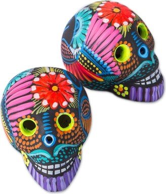 Handmade Day Of The Dead Color Ceramic Figurines