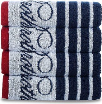 4-Piece Nautical Stripe Hand Towel Set