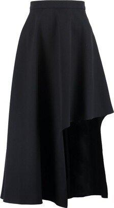 Asymmetric Midi Skirt-AK