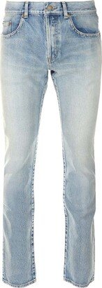 Button Detailed Straight Leg Jeans-AN