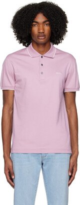 Purple Embroidered Polo