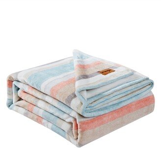 Closeout! Glen Canyon Stripe Ultra Soft Plush Blanket, King