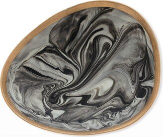 Grey Marbleized Porcelain Ring Dish