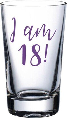 I Am 18 - Vinyl Sticker Decal Label For Glasses, Mugs, Gift Bags, Wrapping. Happy Birthday, Celebrate, Party