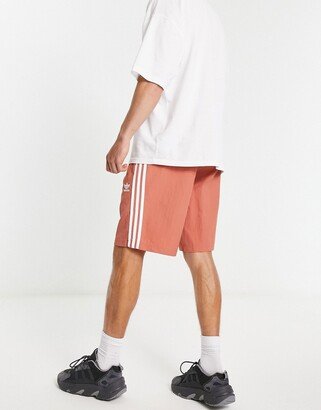 adicolor three stripe 10 inch shorts in beige