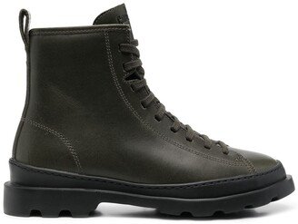 Lace-Up Leather Boots-AN