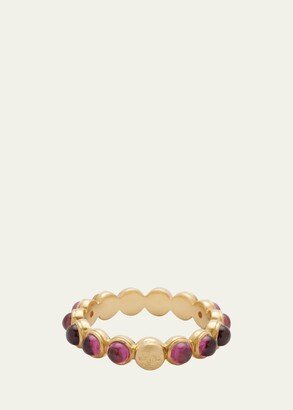 Anthony Lent Celestial Cabochon Bead Ring in Rhodolite Garnet and 18k Gold