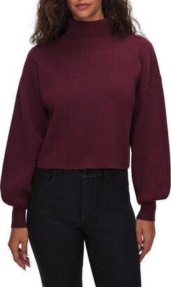 Rib Crop Turtleneck Sweater-AA