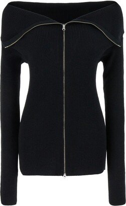 Zipped Knitted Cardigan-AA