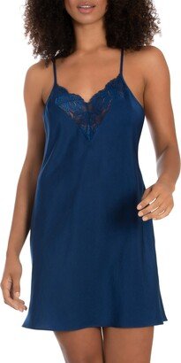 Harper Lace Trim Satin Chemise