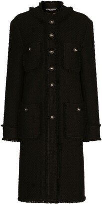 Tweed Buttoned Coat-AA