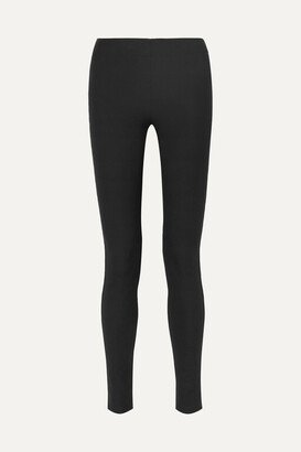 Stretch-garbardine Leggings - Black