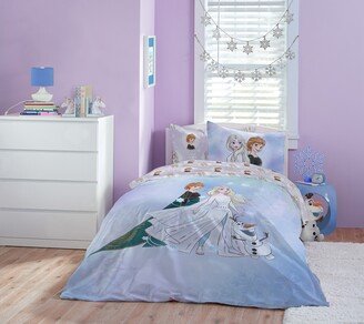 Saturday Park Disney Frozen Watercolor 100% Organic Cotton Queen Bed Set