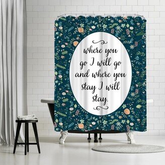 71 x 74 Shower Curtain, Where You Go by Samantha Ranlet