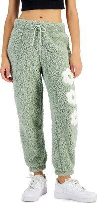 Juniors' High-Rise Sherpa Patch Joggers