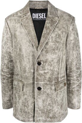 L-Blaze single-breasted leather blazer