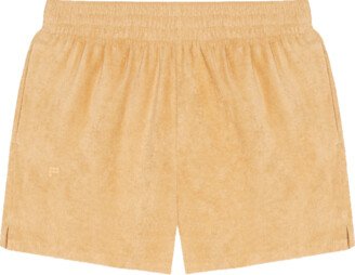 Towelling Shorts — dark sand L