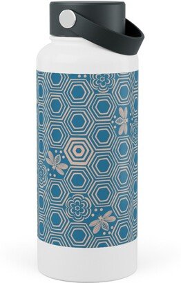 Photo Water Bottles: Honeyrose Stainless Steel Wide Mouth Water Bottle, 30Oz, Wide Mouth, Blue