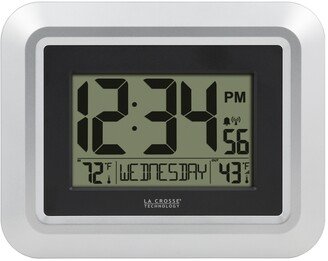 513-1918S-int Atomic Digital Wall Clock with Temperature