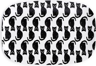 Serving Platters: Black Cat Serving Platter, Black