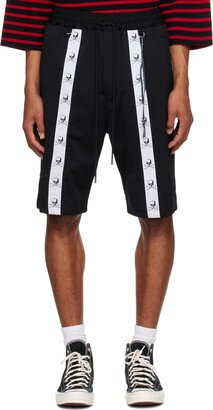 Black Drawstring Shorts-AJ