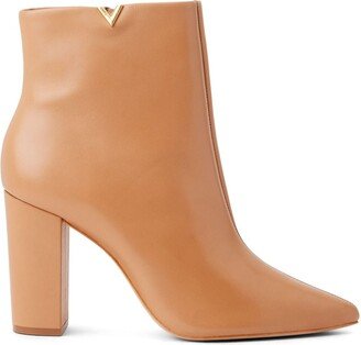 90mm Almond-Toe Leather Boots