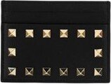 Garavani Rockstud Logo Detailed Card Holder-AA