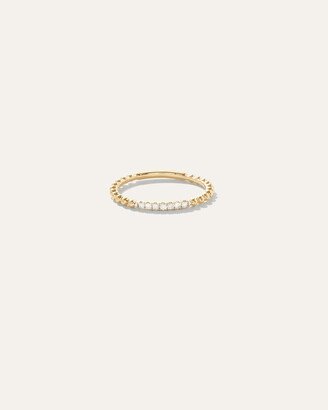 14K Diamond Beaded Annalise Band Ring