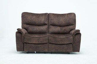 40 Elegant Dark Brown Fabric Loveseat - 40 x 63 x 40