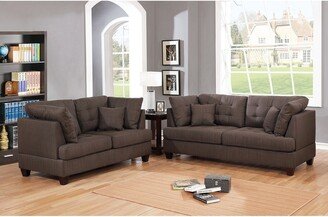 2 Piece Linen-Like Fabric Sofa Set