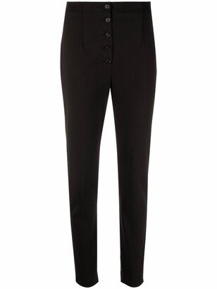 High-Waisted Skinny Trousers-AF