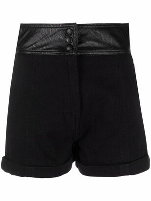 High-Waisted Cotton Shorts-AB