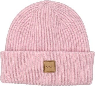 Michelle Logo-Patch Knitted Beanie-AA