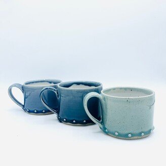 Made-To-Order Blue-Tones Ankylosaurus Straight Mug By Amy Schnitzer