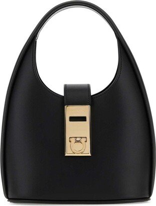 Gancini-Buckle Logo-Engraved Mini Hobo Bag-AA